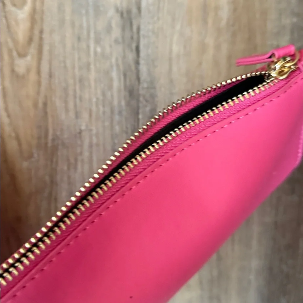 Pink Woven Tote and Pouch Set